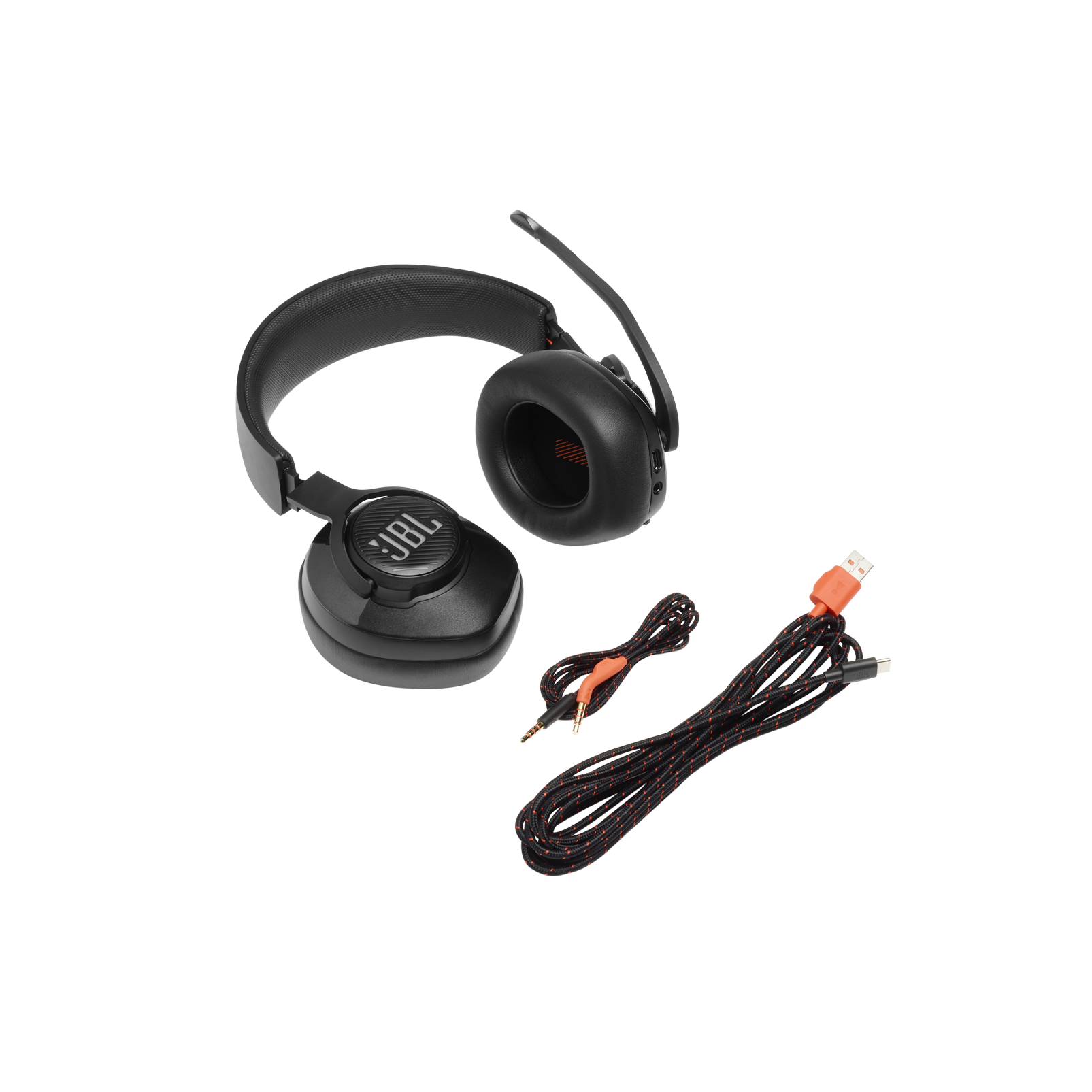JBL Quantum 400 - Black - USB over-ear PC gaming headset with game-chat dial - Detailshot 9